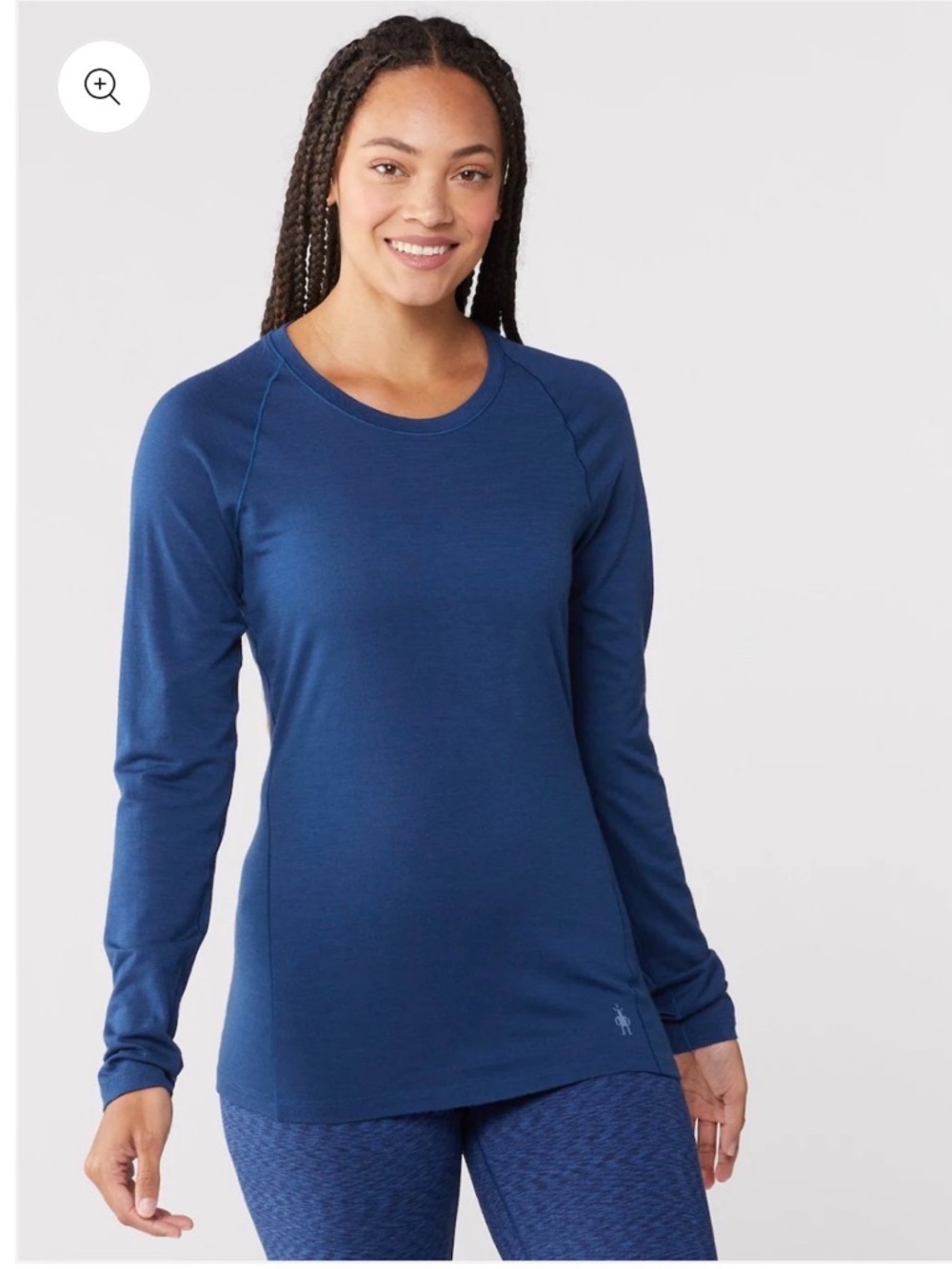 Smartwool women's Classic All-Season Merino Long Sleeve Base Layer blue Sz L